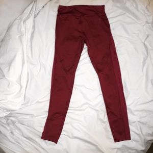 Deep Red Active Forever 21 Leggings